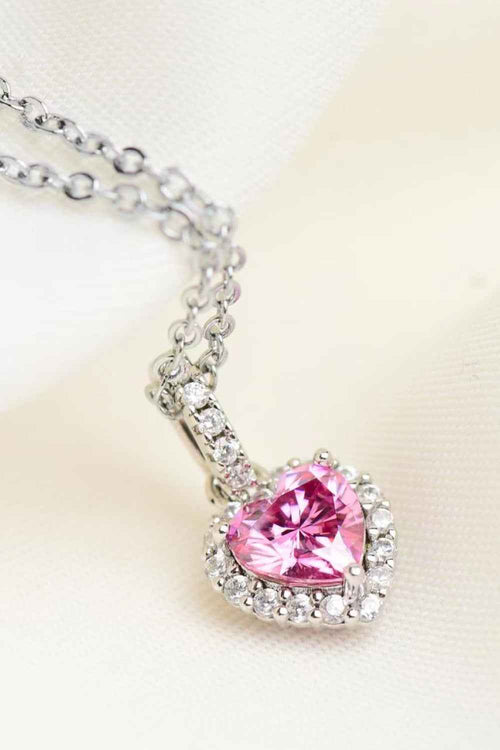 1 Carat Moissanite Heart Pendant Necklace by Wild and Free Boutique