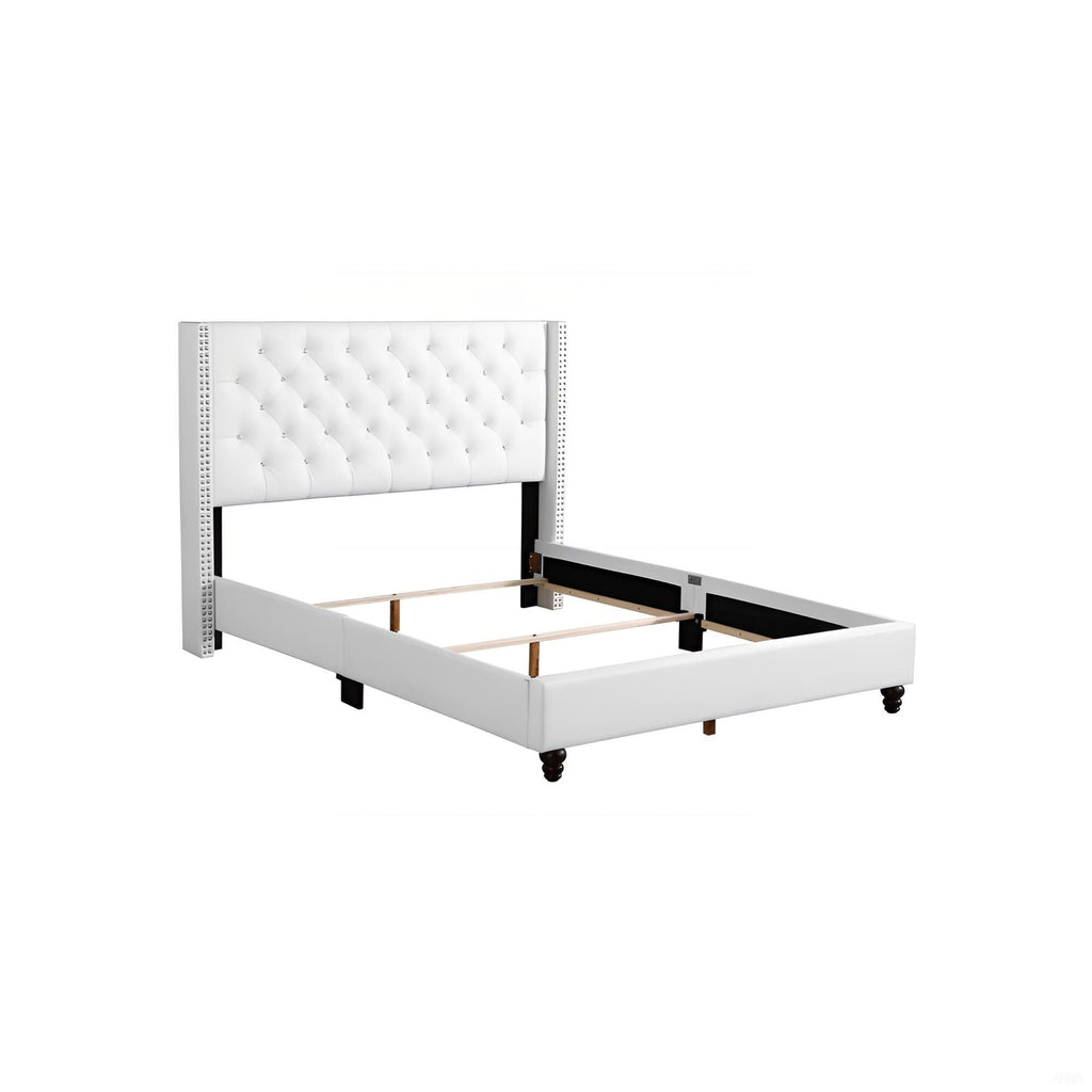 Upholstered Nailhead Trim Chic Bed by Unique Piece Furniture