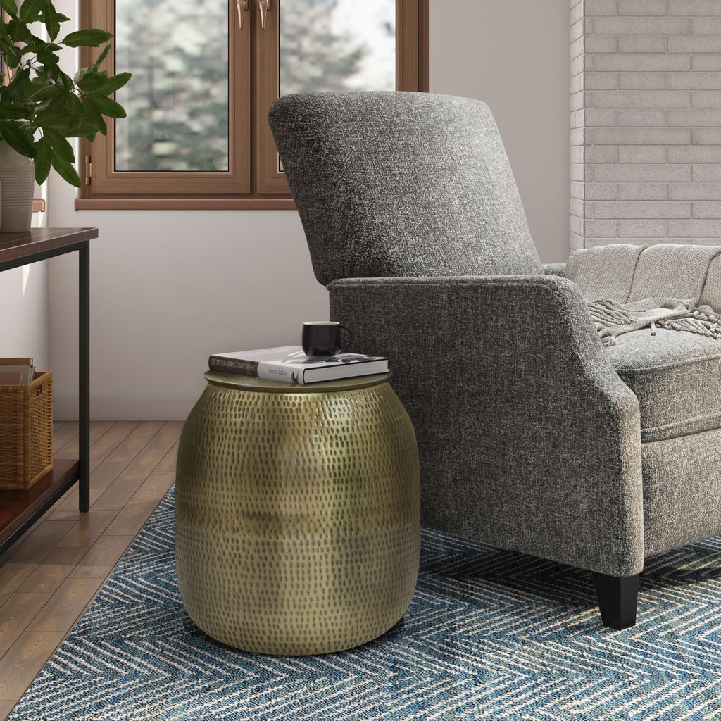 Griffen - Handcrafted Metal Storage Accent Table by Unique Piece Furniture