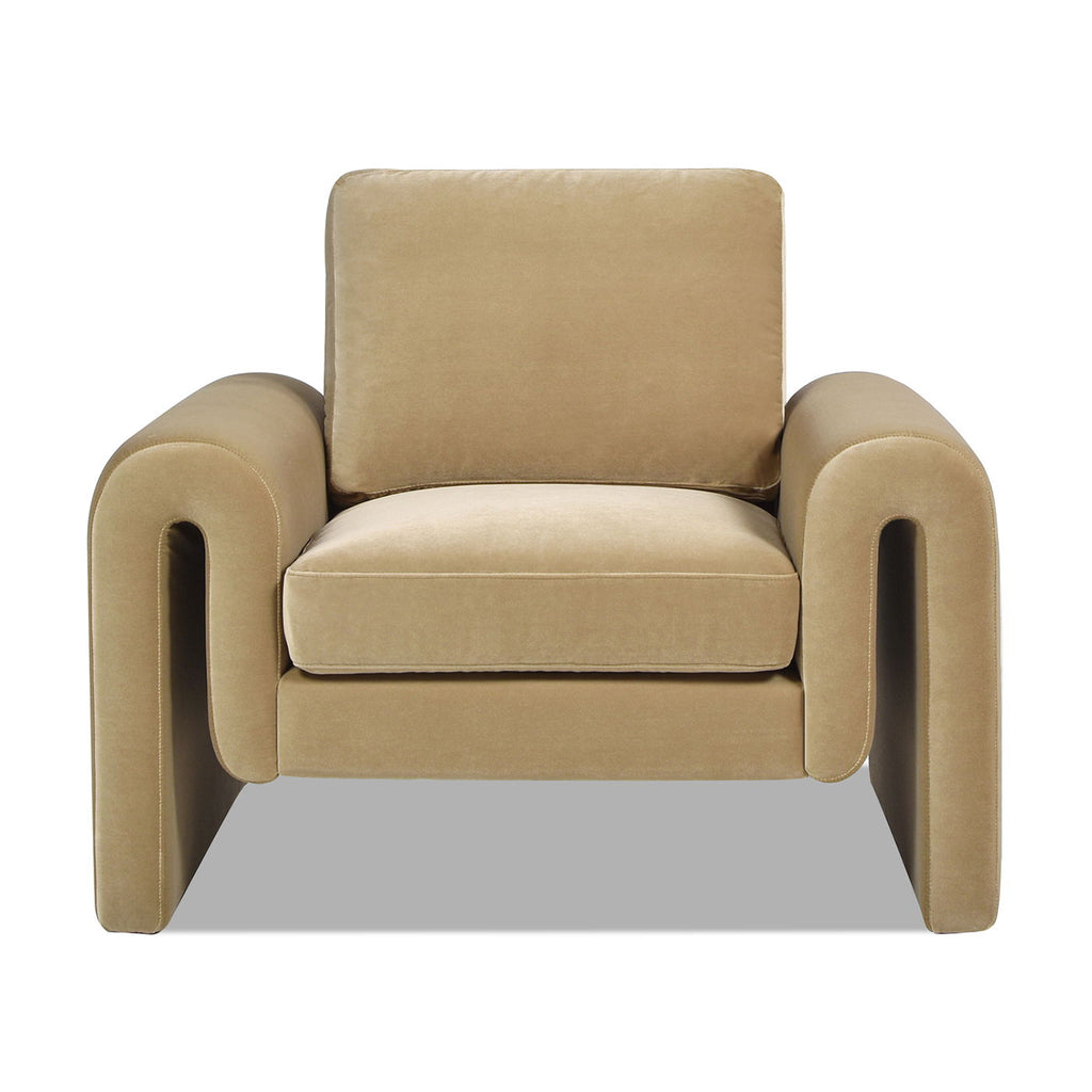 Mason - Arched Arm Chair - Camel Brown Beige by Unique Piece Furniture
