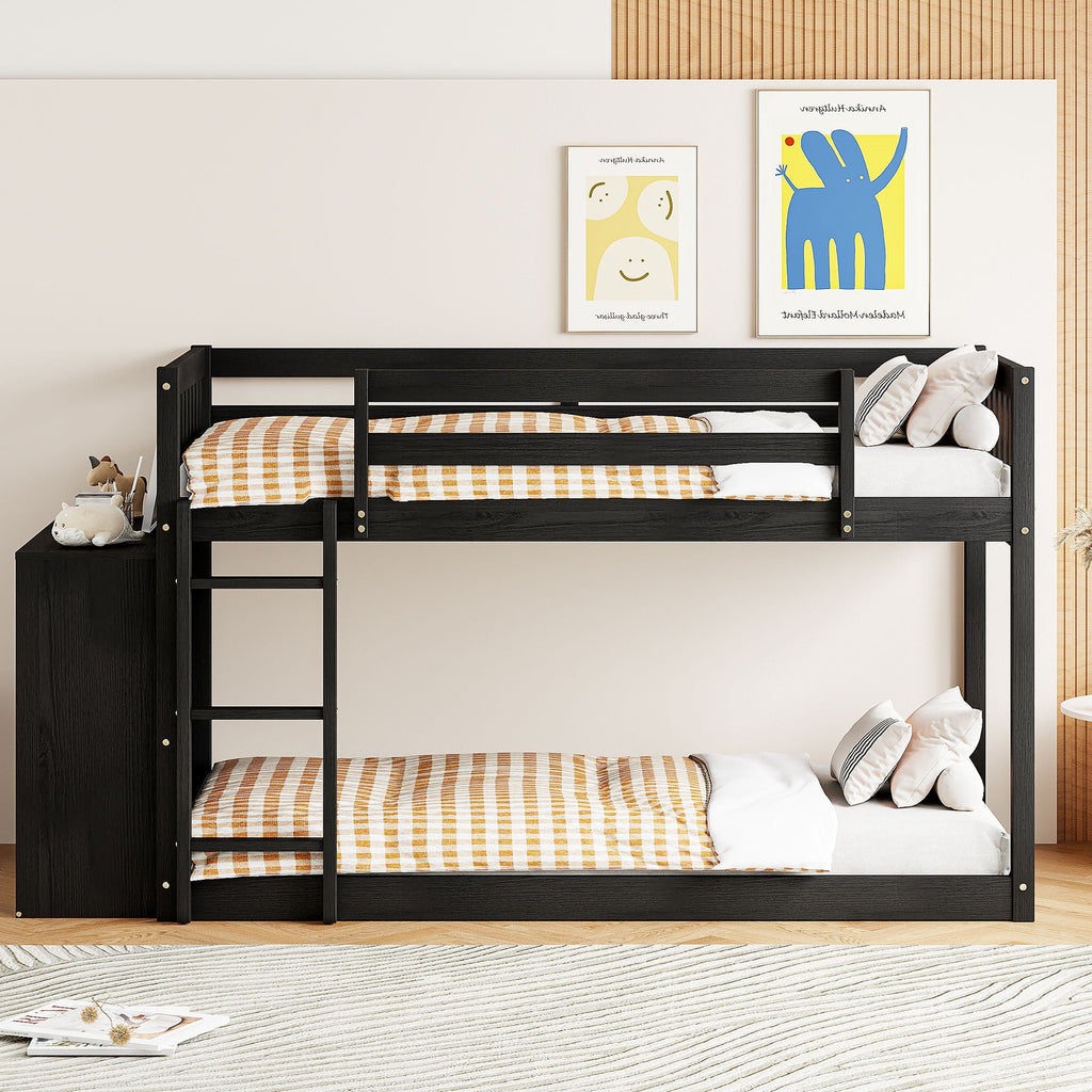 Bunk Bed With 4 Drawers And 3 Shelves by Unique Piece Furniture