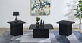 Devar 3-piece Square Cocktail Coffee End Table Set Black by Unique Piece Furniture