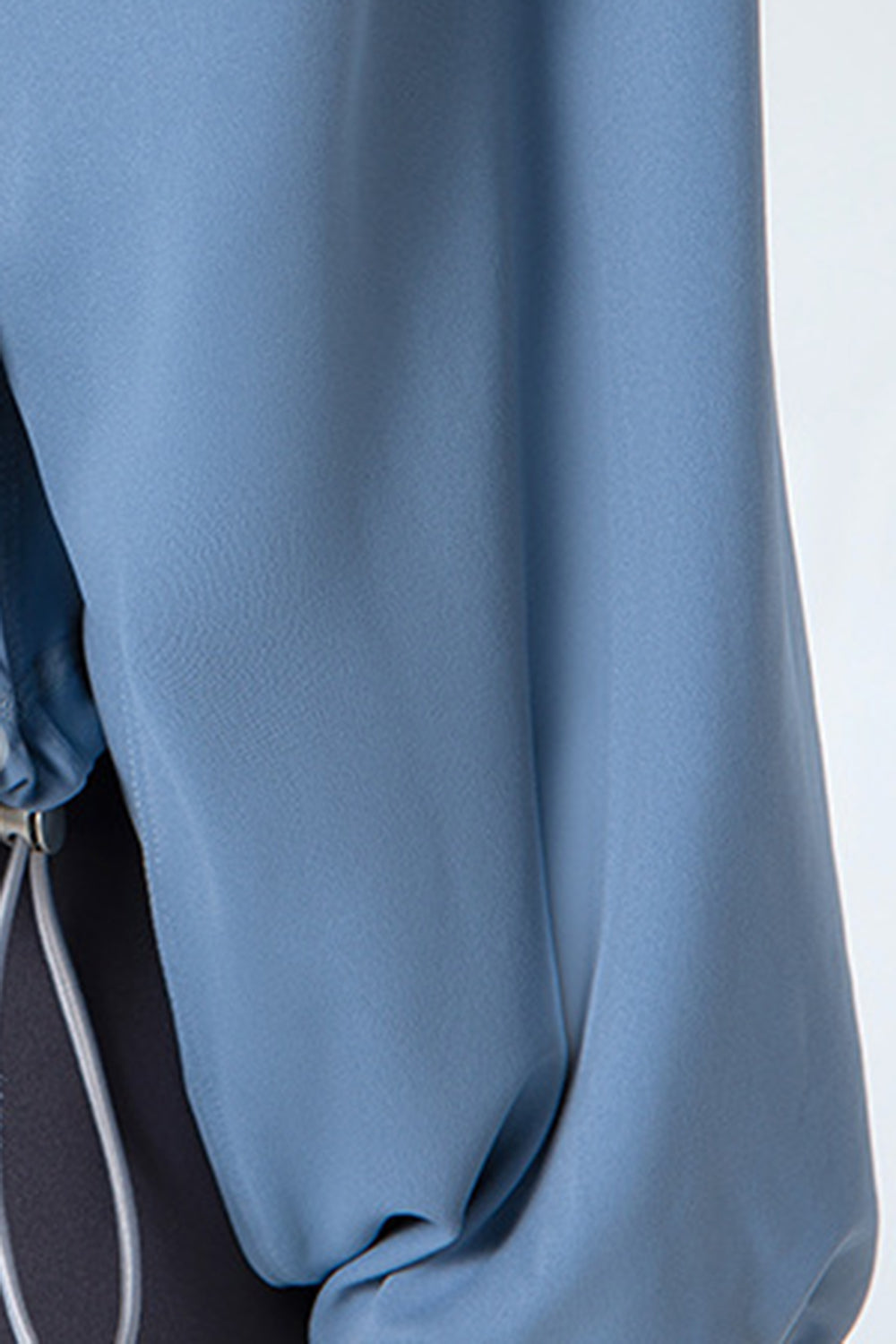 Drawstring Zip Up Dropped Shoulder Active Outerwear by Wild and Free Boutique