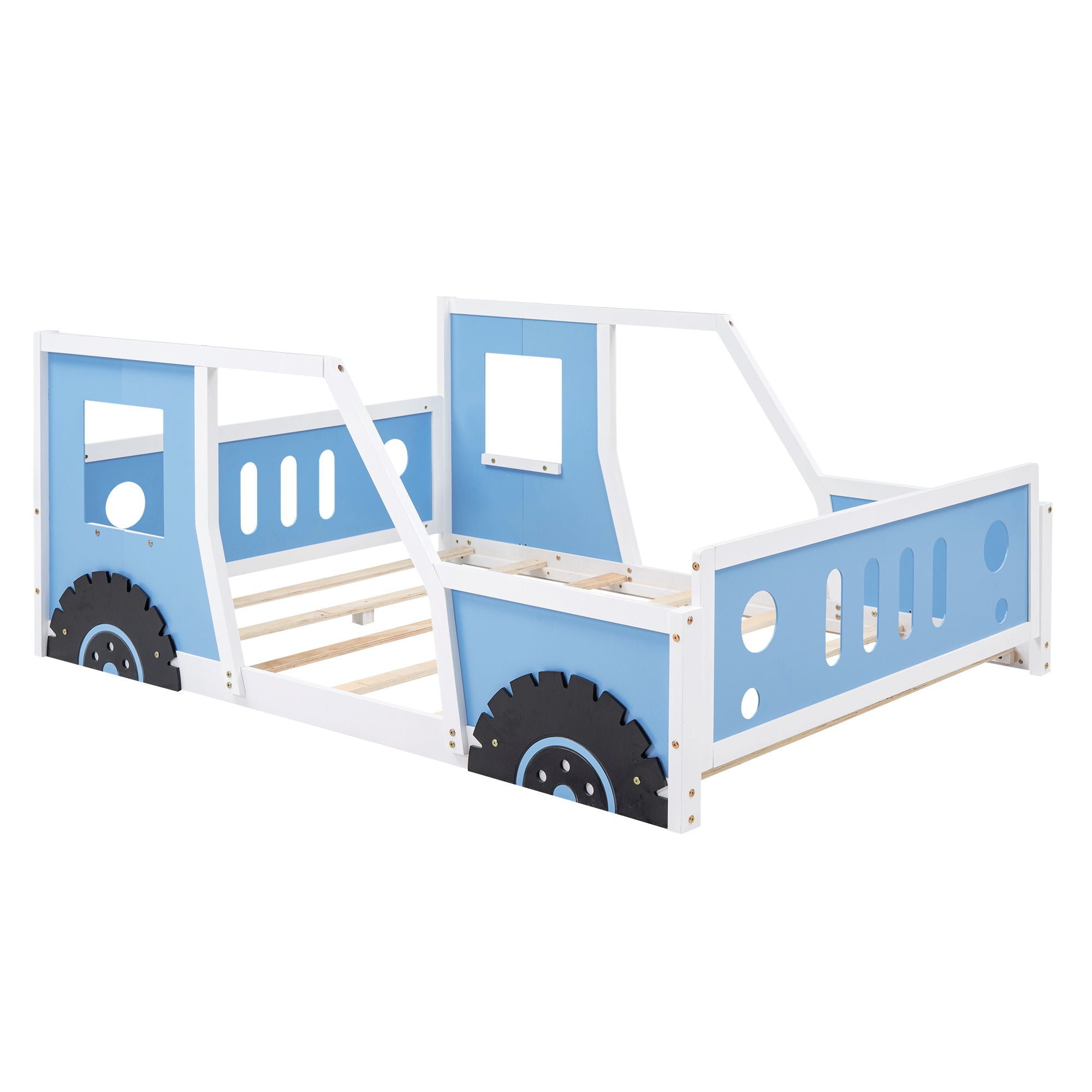 Classic Car Shaped Platform Bed With Wheels by Unique Piece Furniture