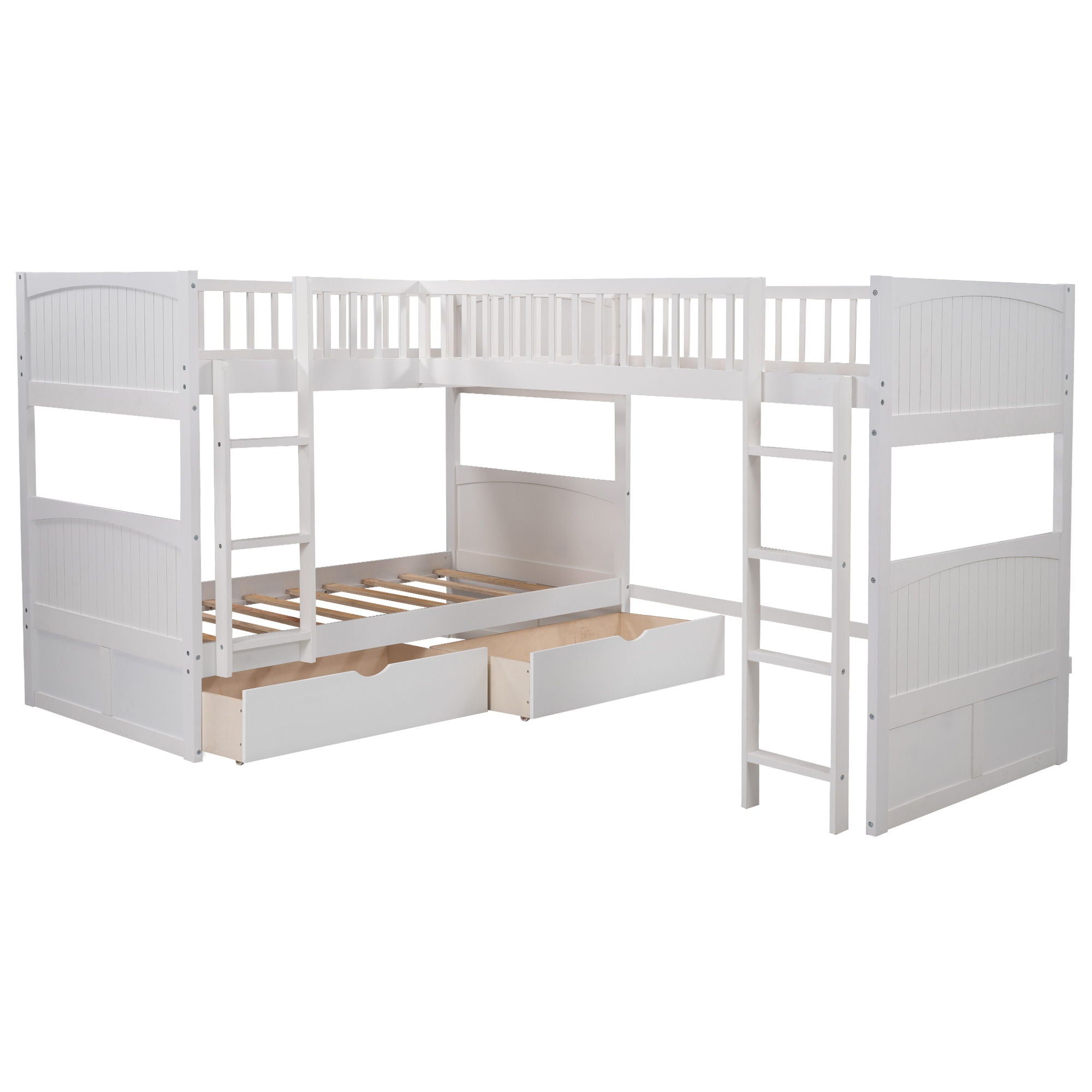 Bunk Bed With Loft And 2 Drawers by Unique Piece Furniture