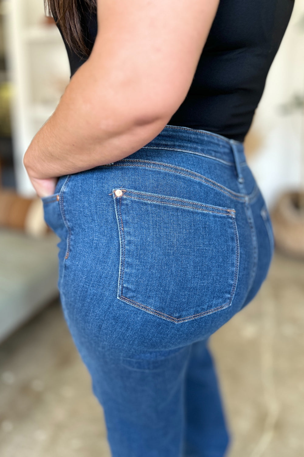 Judy Blue Full Size High Rise Straight Jeans by Wild and Free Boutique