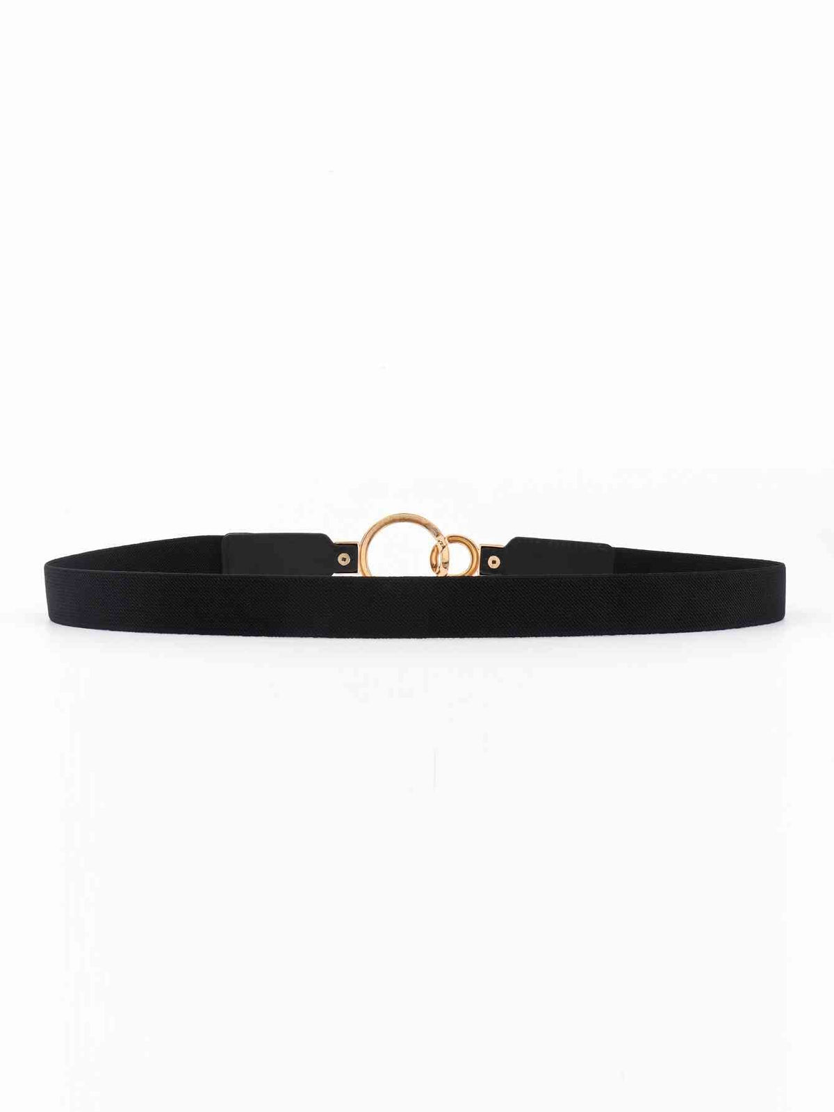 ElegantStyle Double Ring Buckle Elastic PU Belt – Adjustable Comfort Fit See size chart under “more details” by The Fashion Celestial