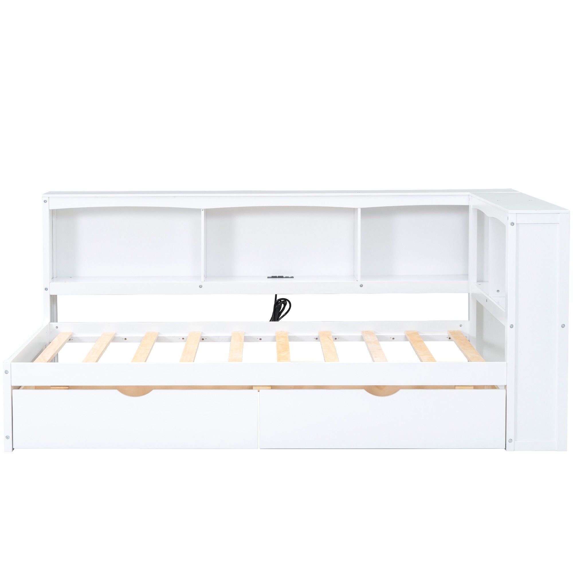 Daybed With 2 Storage Drawers, Storage Cabinets, USB Ports by Unique Piece Furniture