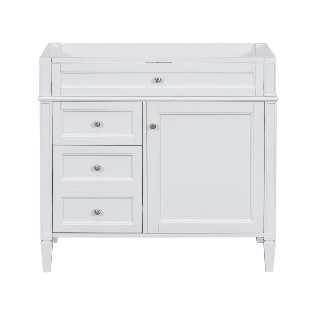 Bathroom Vanity With 2 Drawers And Tip-Out Drawer, Storage Cabinet by Unique Piece Furniture