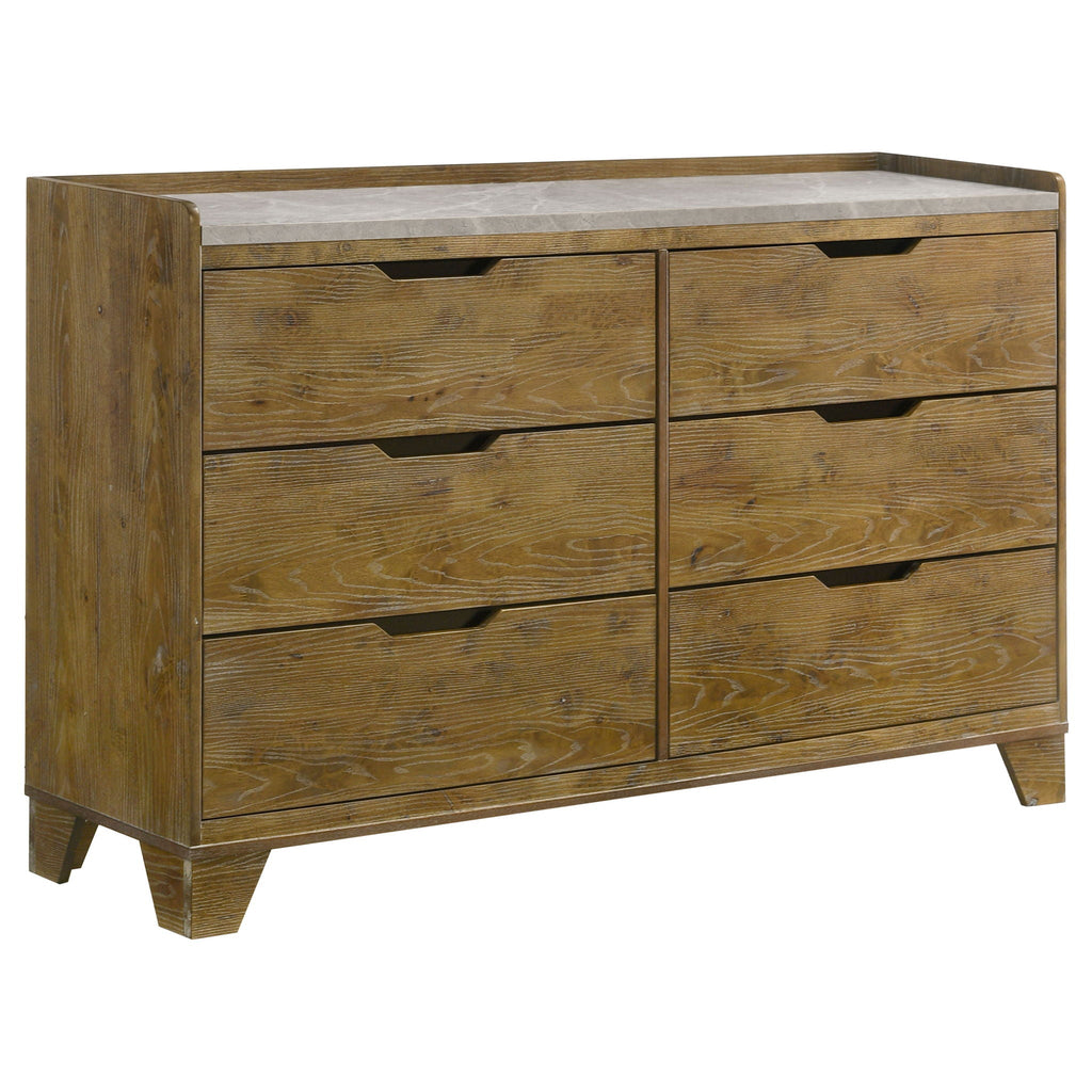 Henderson 6-drawer Bedroom Dresser Cabinet Medium Oak by Unique Piece Furniture