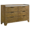Henderson 6-drawer Bedroom Dresser Cabinet Medium Oak by Unique Piece Furniture