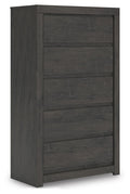 Fraluna - Five Drawer Chest - Charcoal by Unique Piece Furniture