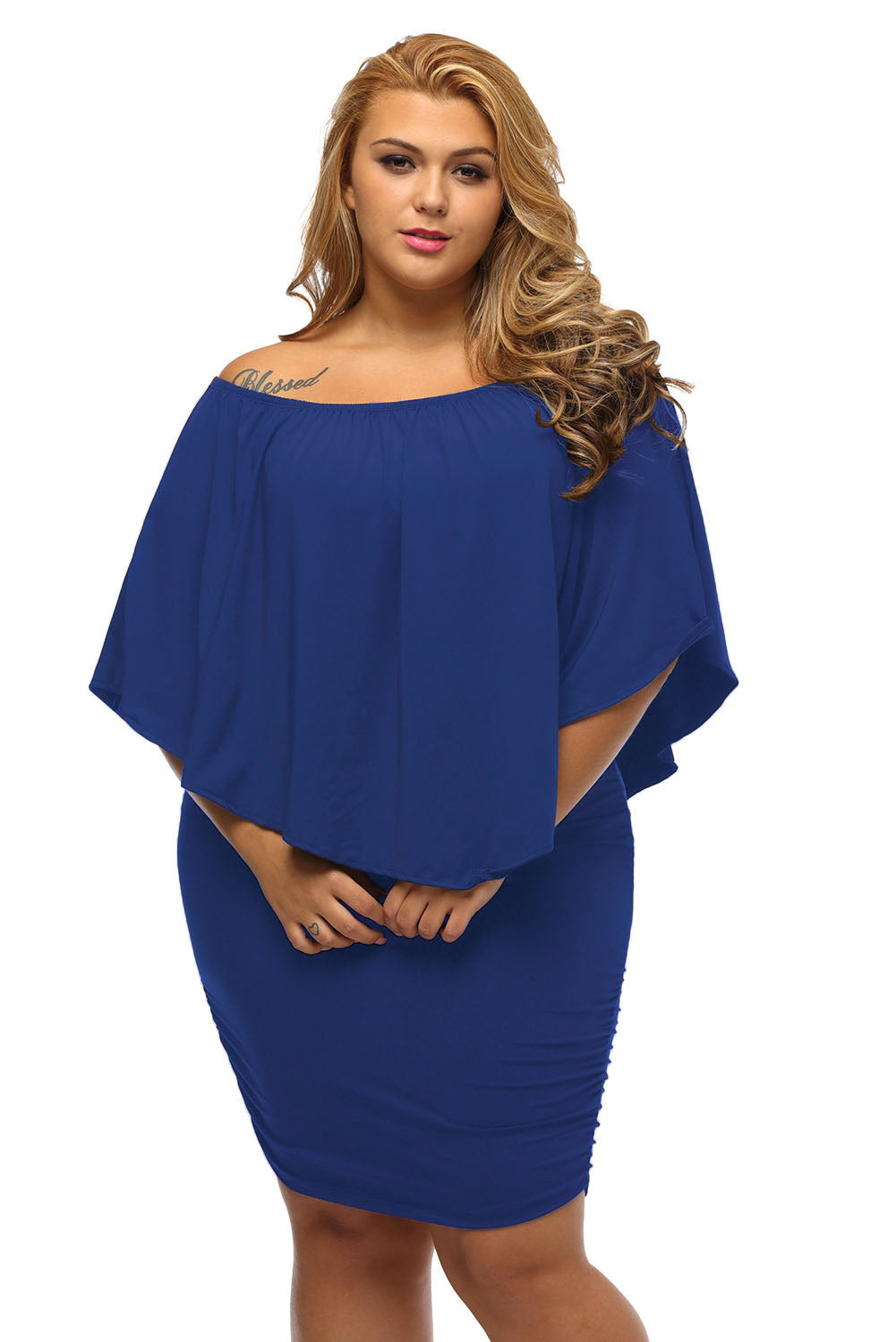 Plus size Dressing Layered Fiery Red Mini Poncho Dress by Wild and Free Boutique