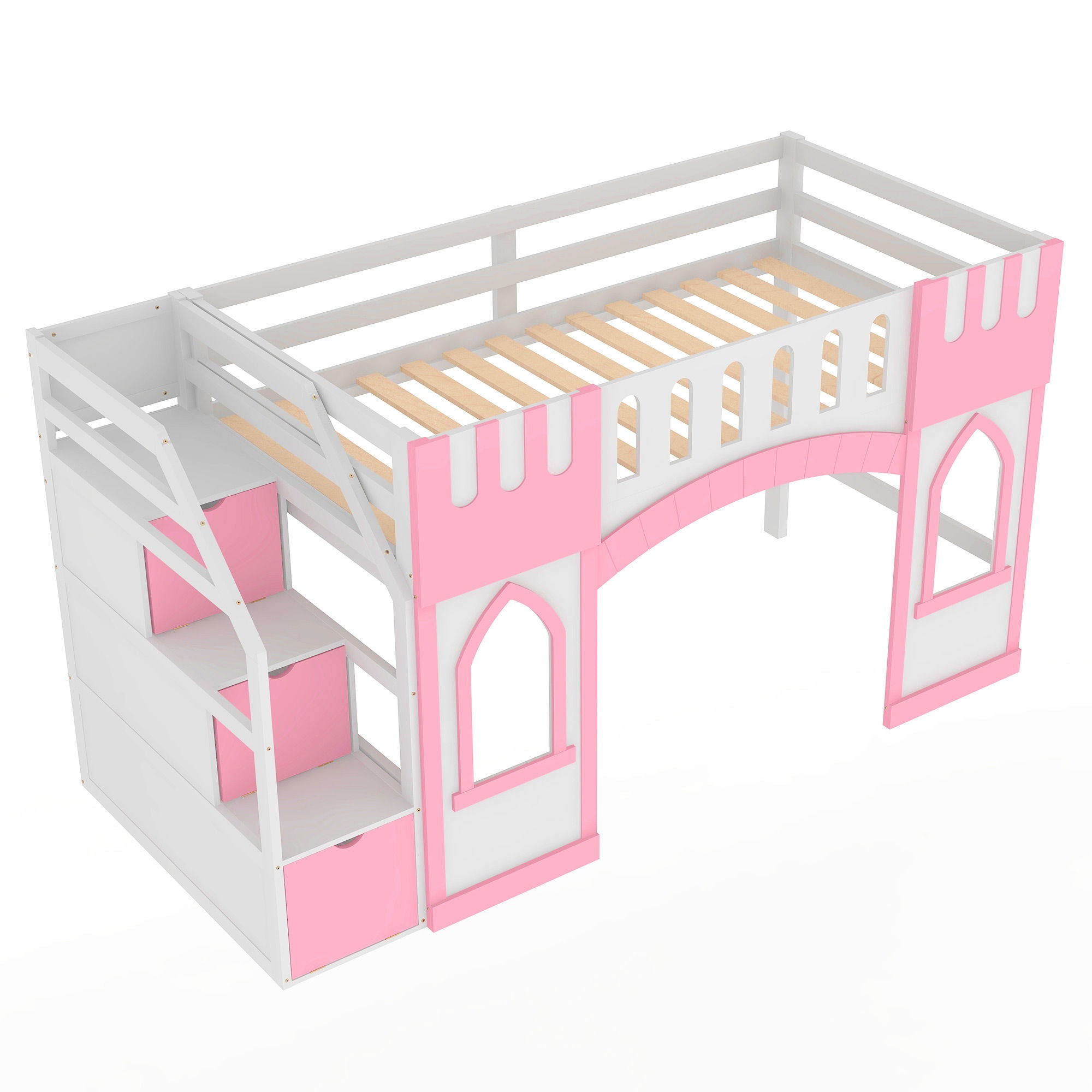 Loft Bed With Storage Staircase And Windows by Unique Piece Furniture