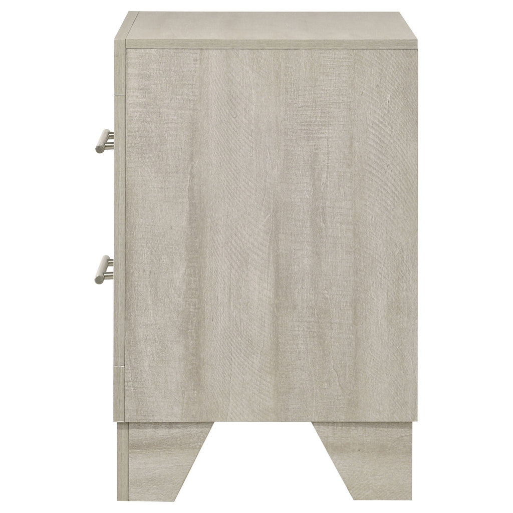 Trenton 2-drawer Nightstand Bedside Table Rustic Cream by Unique Piece Furniture