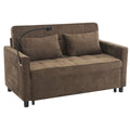 Pull-Out Sleeper Sofa With Reversible Backrest Cushion, Side Pockets, 2 USB Ports And A Phone Holder For Living Room by Unique Piece Furniture