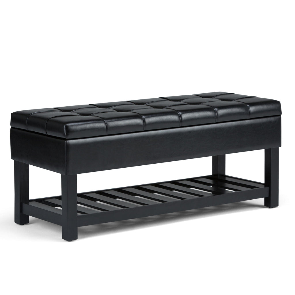 Saxon - Upholstered Transitional Storage Ottoman Bench by Unique Piece Furniture