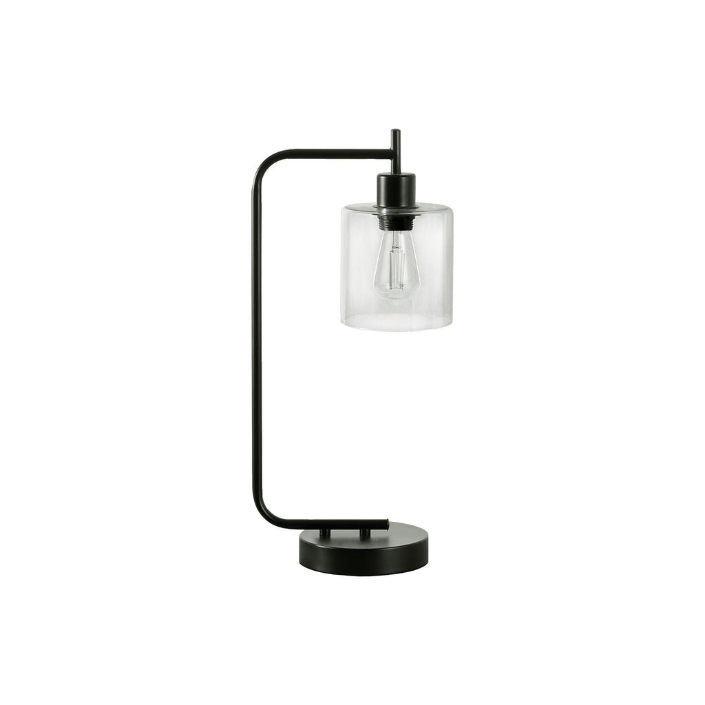 Lighting, Table Lamp, USB Port Included, Glass Shade, Modern - Black by Unique Piece Furniture