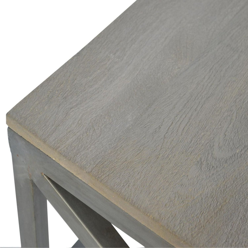 Cross Metal Coffee Table - Pewter by Unique Piece Furniture