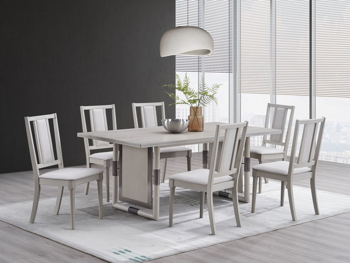 Marta - 7 Pieces Dining Room Set - Natural by Unique Piece Furniture