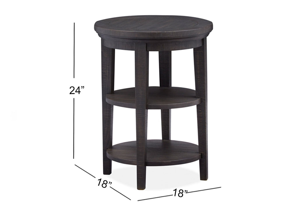 Westley Falls - Round Accent End Table - Graphite by Unique Piece Furniture
