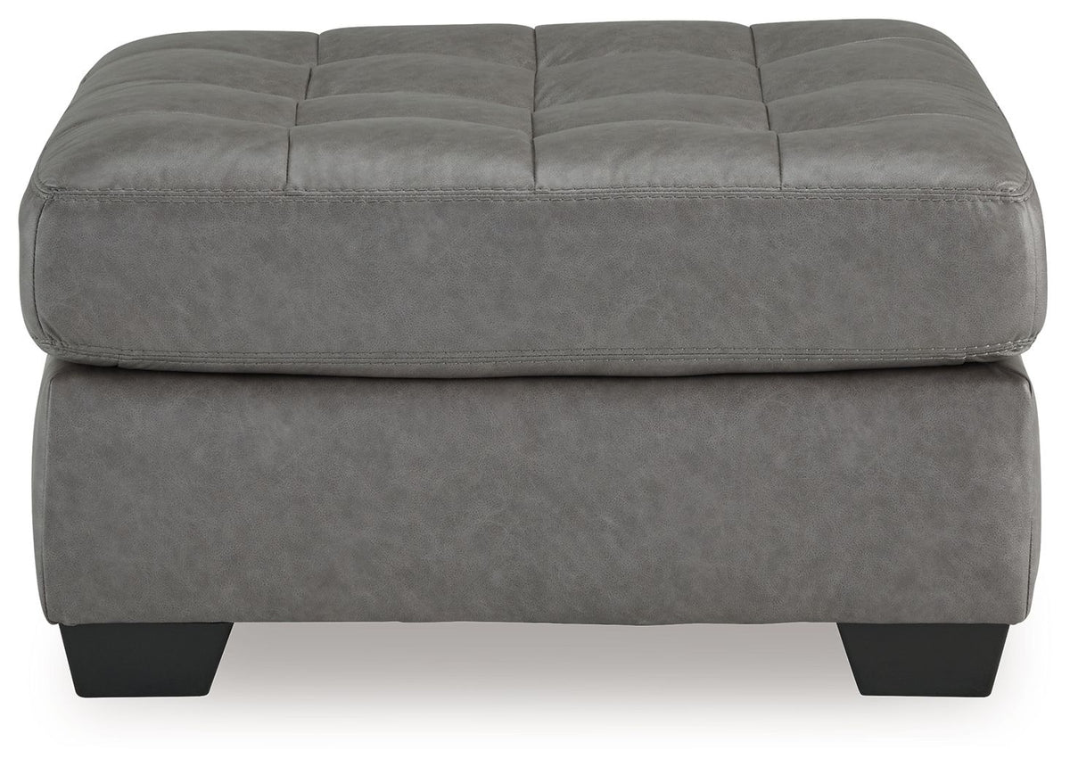 Clairette Court - Oversized Accent Ottoman - Alloy by Unique Piece Furniture