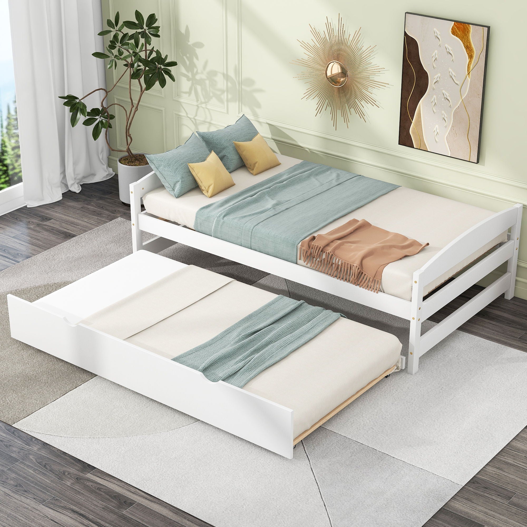 Platform Bed With Trundle by Unique Piece Furniture