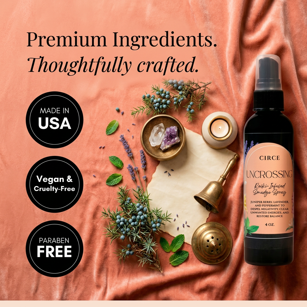 Uncrossing Smudge Spray – Energy Clearing & Spiritual Protection Mist | 4 oz by Circe Boutique