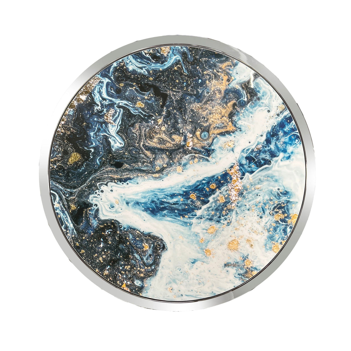Lyda - Marble Print End Table - Blue by Unique Piece Furniture