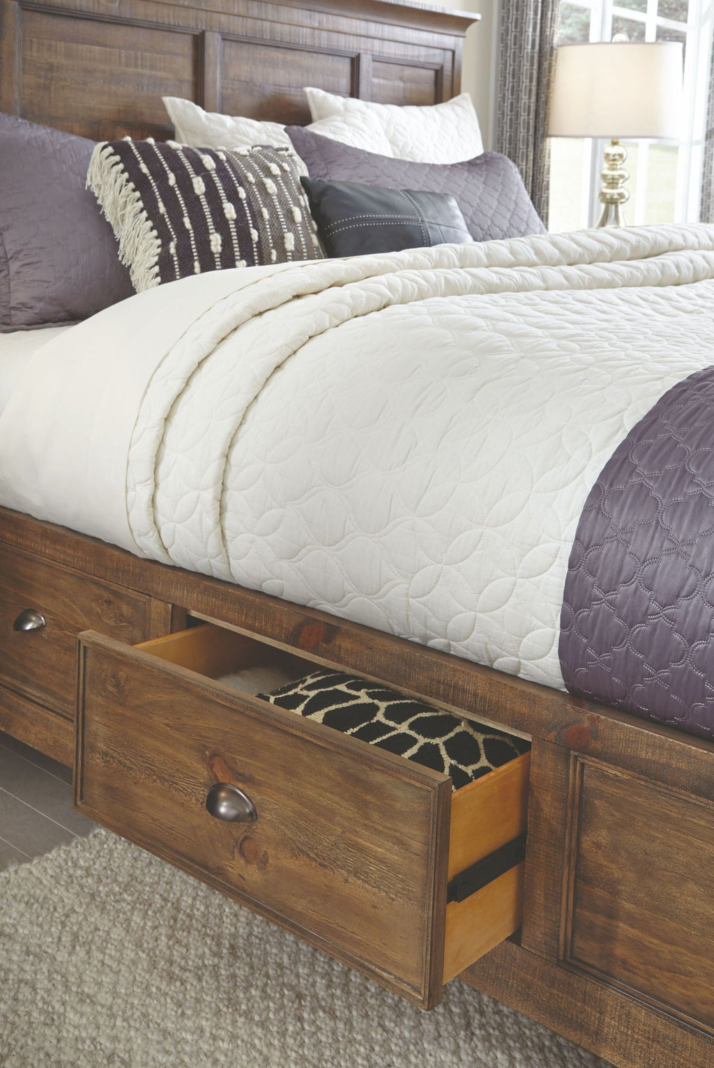 Bay Creek - Complete Panel Bed With Storage Rails by Unique Piece Furniture