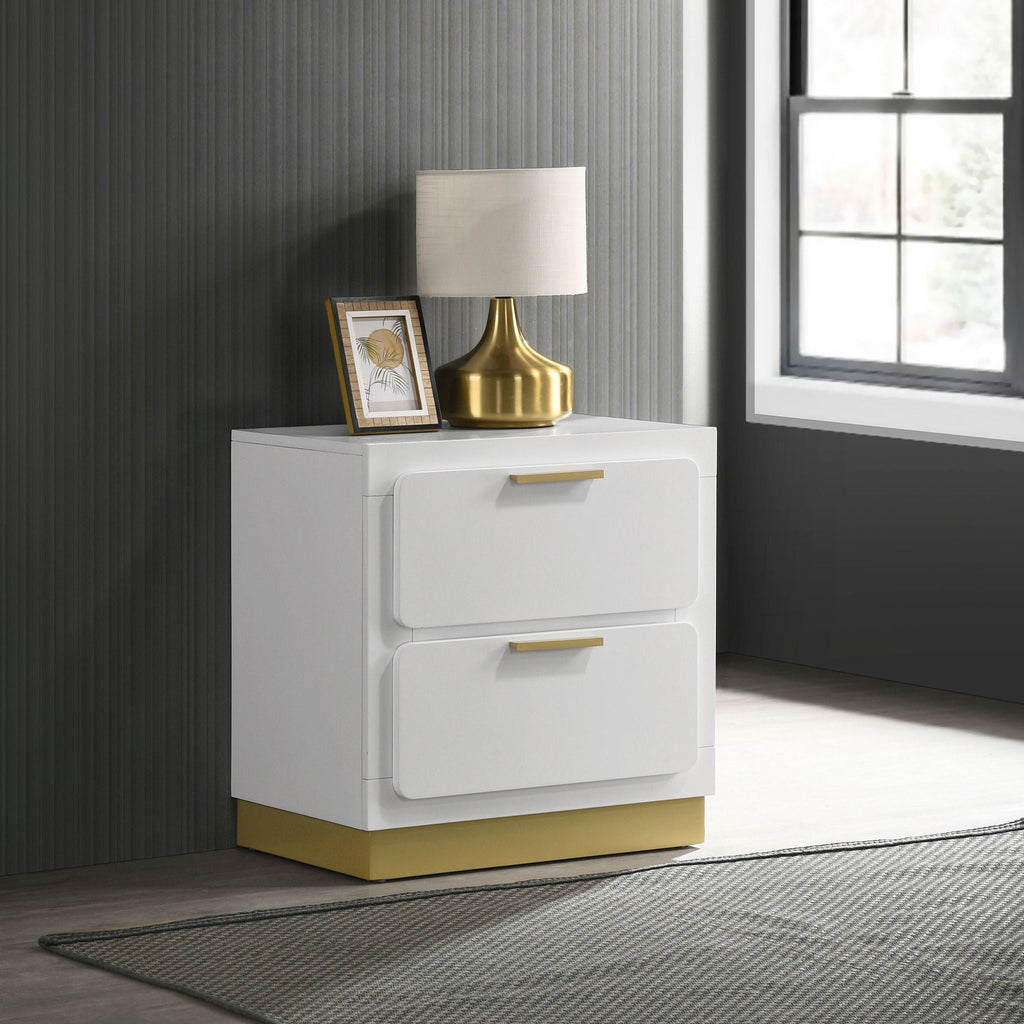 Caraway 2-drawer Nightstand White by Unique Piece Furniture