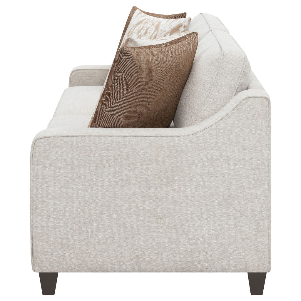 Christine Upholstered Sloped Arm Sofa Beige by Unique Piece Furniture
