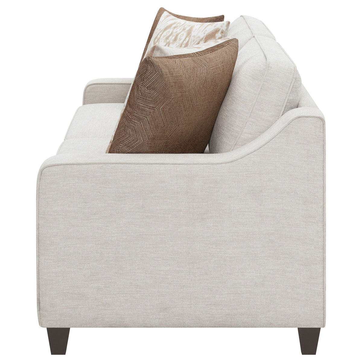 Christine Upholstered Sloped Arm Sofa Beige by Unique Piece Furniture