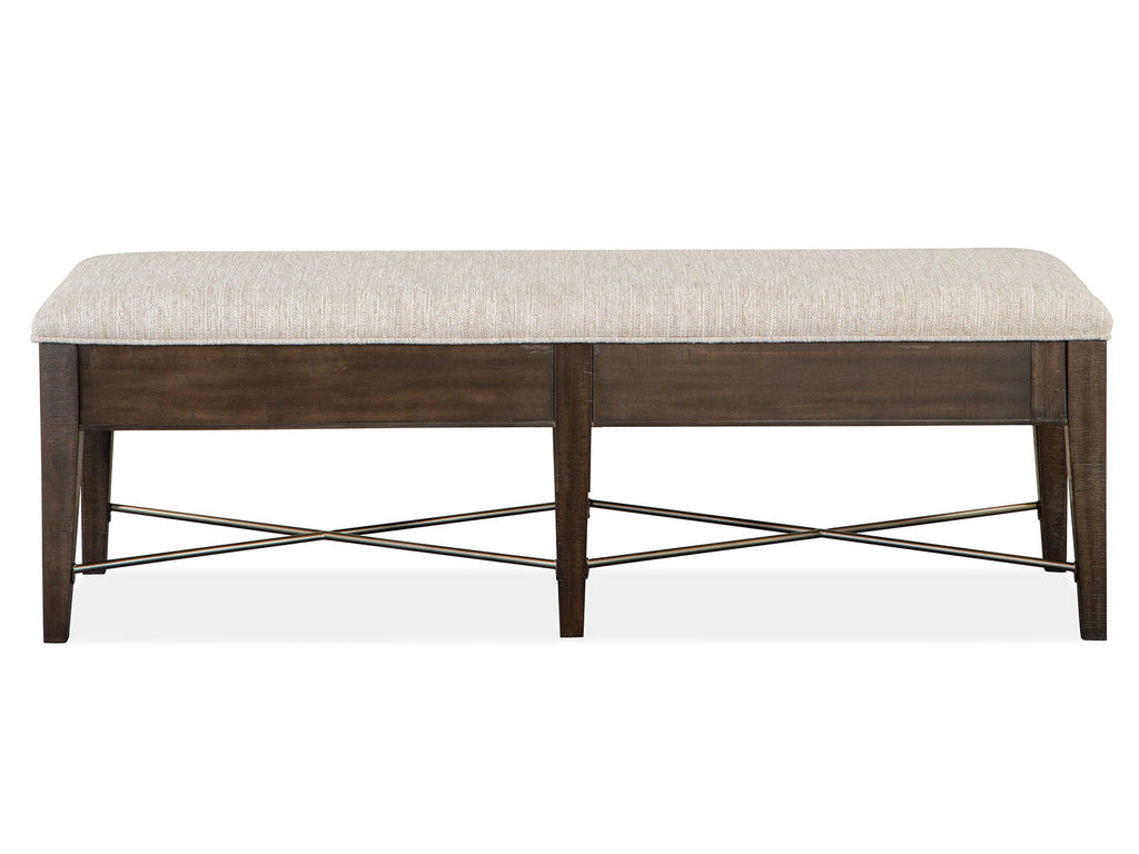 Westley Falls - Bench With Upholstered Seat - Graphite by Unique Piece Furniture