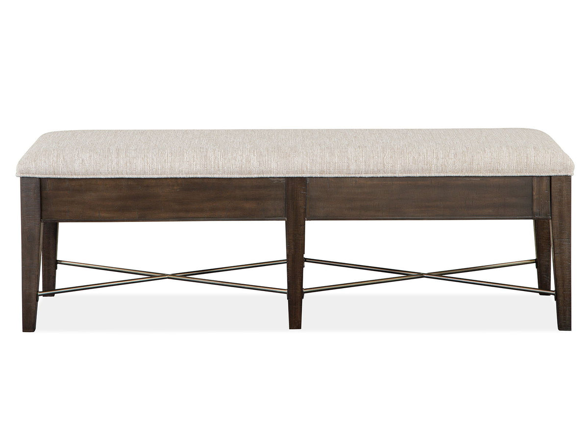 Westley Falls - Bench With Upholstered Seat - Graphite by Unique Piece Furniture