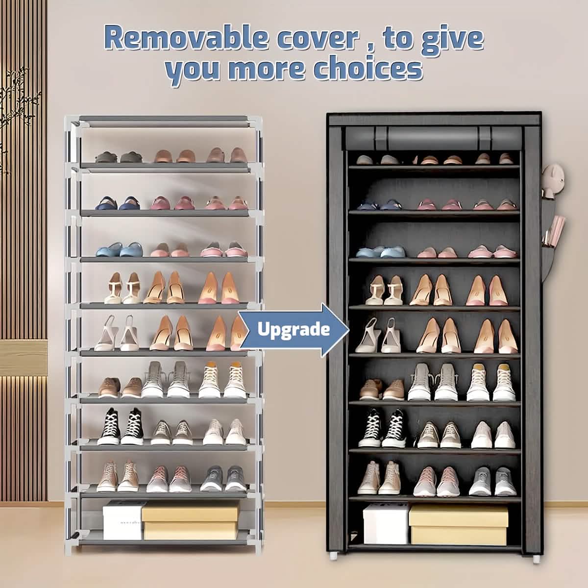 10-Layer 9 Grid Shoe Rack Shelf Storage Closet Organizer by DailySale
