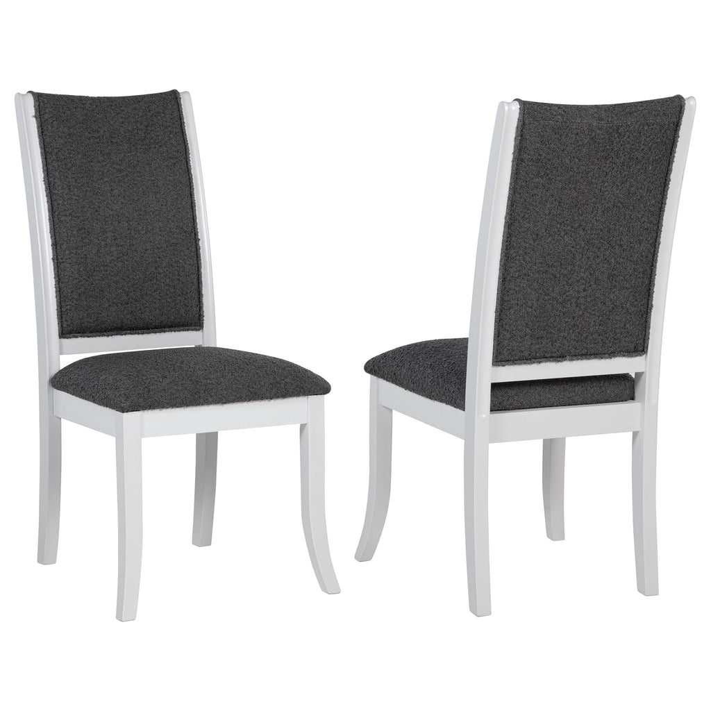 Judd Upholstered Dining Side Chair Pearl White (Set of 2) by Unique Piece Furniture