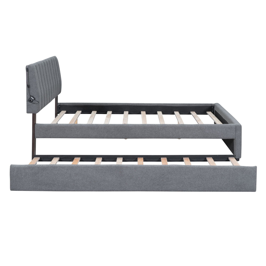 Upholstered Platform Bed With Trundle by Unique Piece Furniture