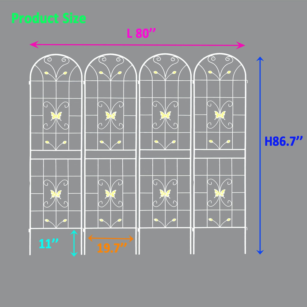 Garden Metal Trellis Rustproof Trellis For Climbing Plants Outdoor Flower Support by Unique Piece Furniture