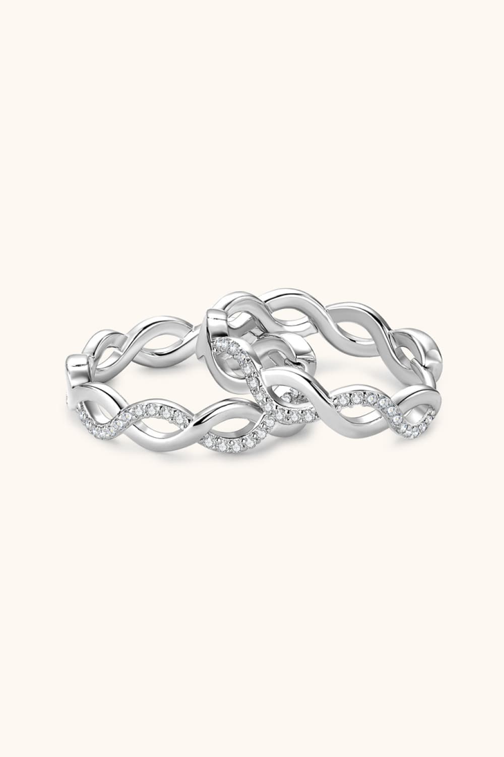 Moissanite Crisscross Hoop Earrings by Wild and Free Boutique