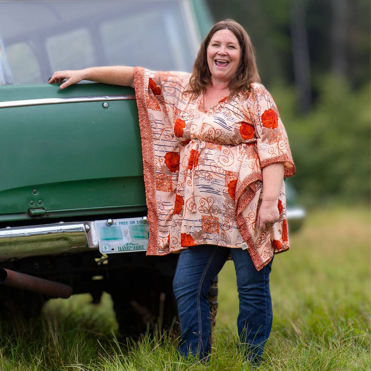 Aanya Adjustable Short Kaftan by Darn Good Yarn