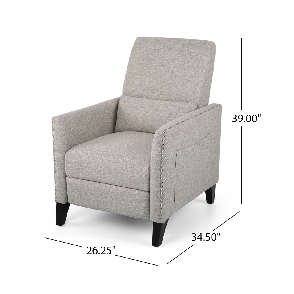 Kiersten - Contemporary Fabric Pushback Recliner by Unique Piece Furniture