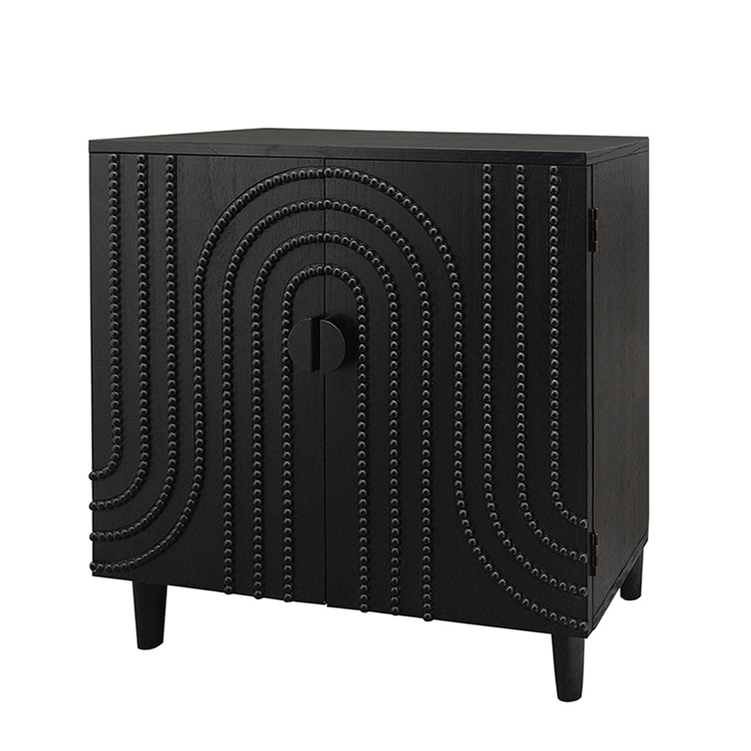 2 Door Storage Cabinet With Adjustable Shelf - Black by Unique Piece Furniture