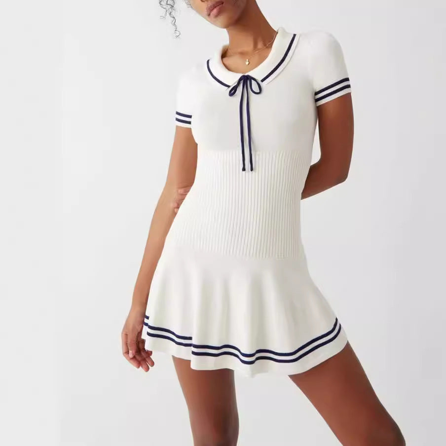 Women’s Striped Knit Midi Dress by FitiqueFit