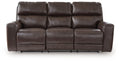 Crossplex - Power Reclining Sofa With Adjustable Headrest - Smoke by Unique Piece Furniture