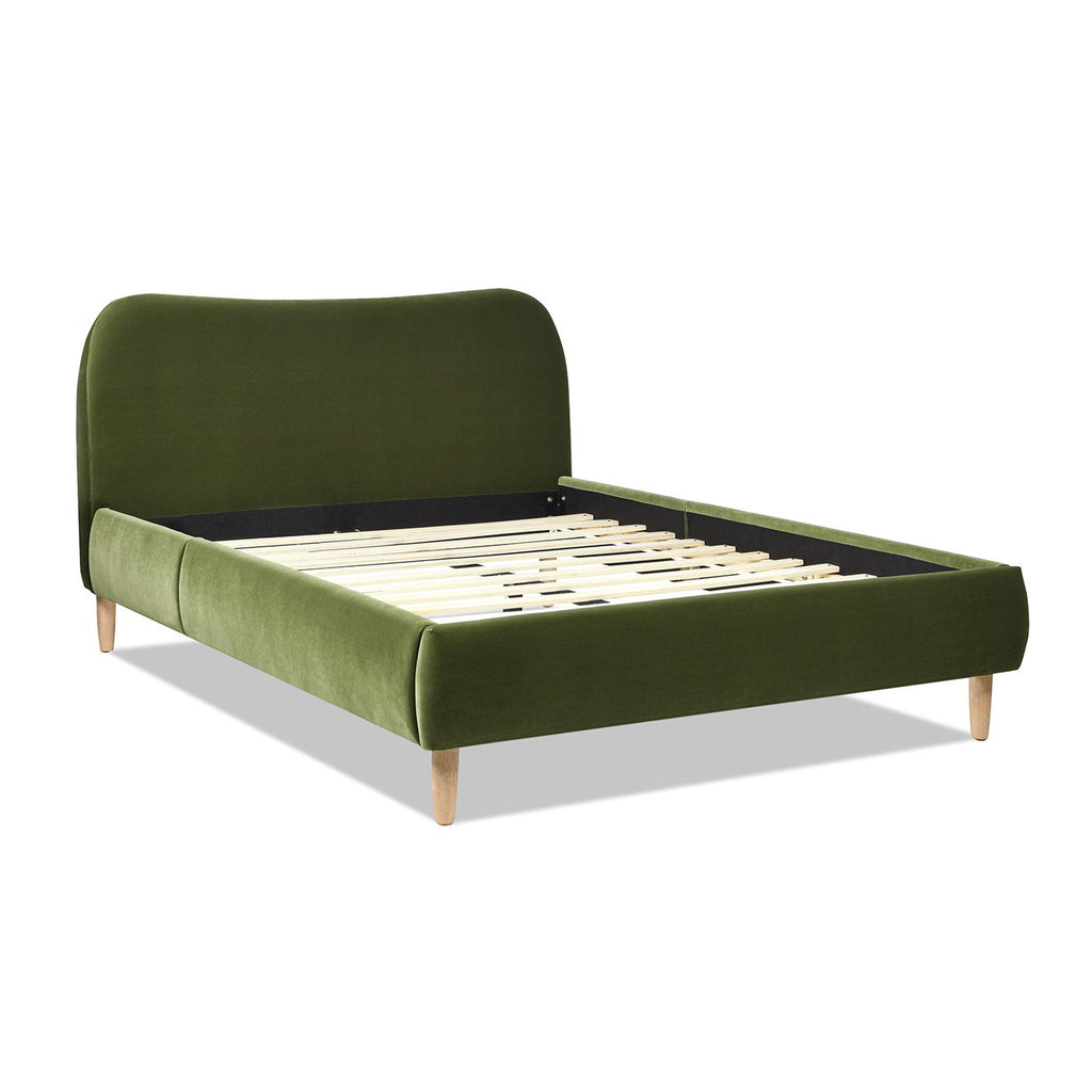 Roman - Curved Headboard Upholstered Platform Bed by Unique Piece Furniture