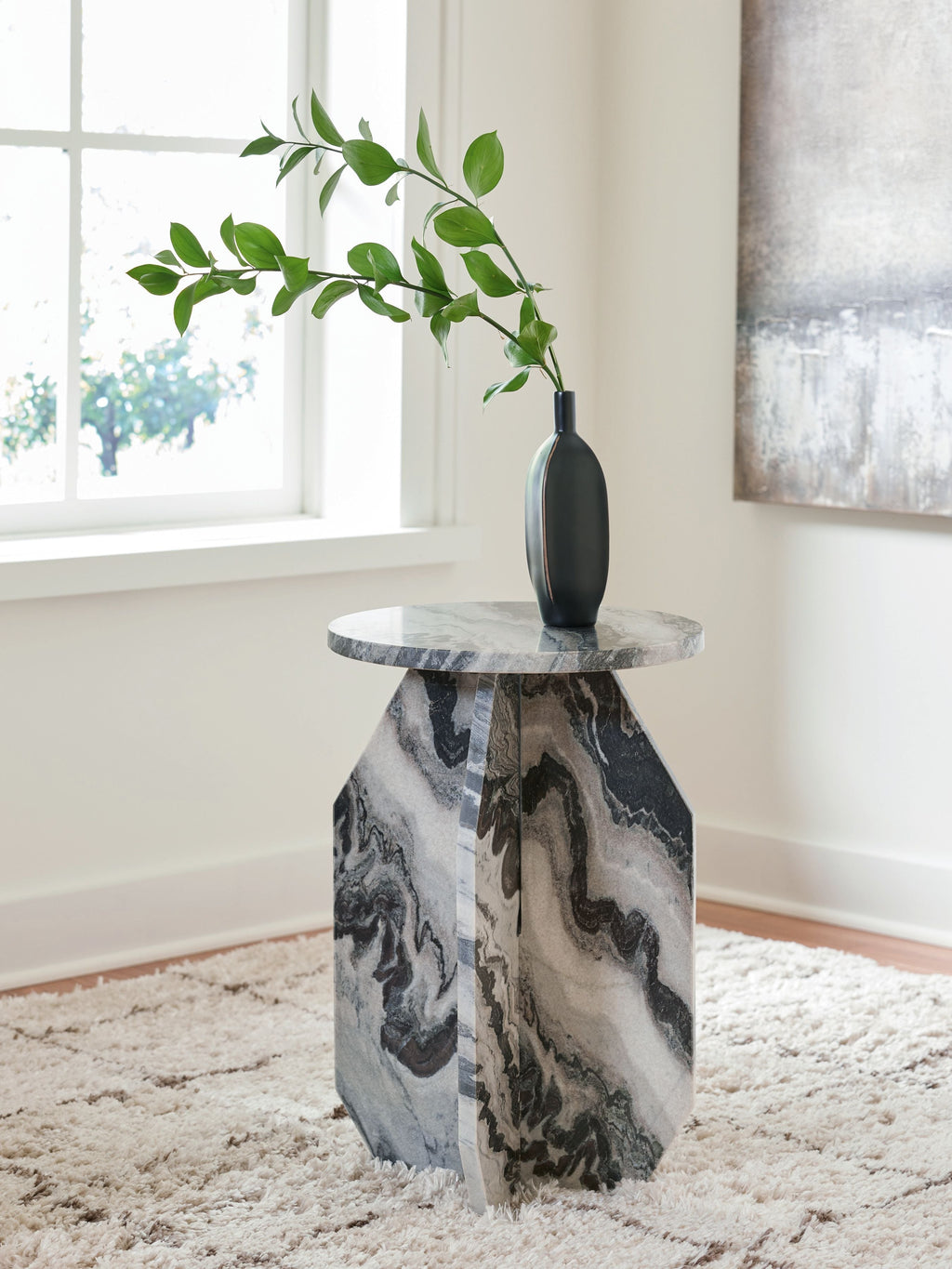Wrenlane - Accent Table - Black / White / Taupe by Unique Piece Furniture