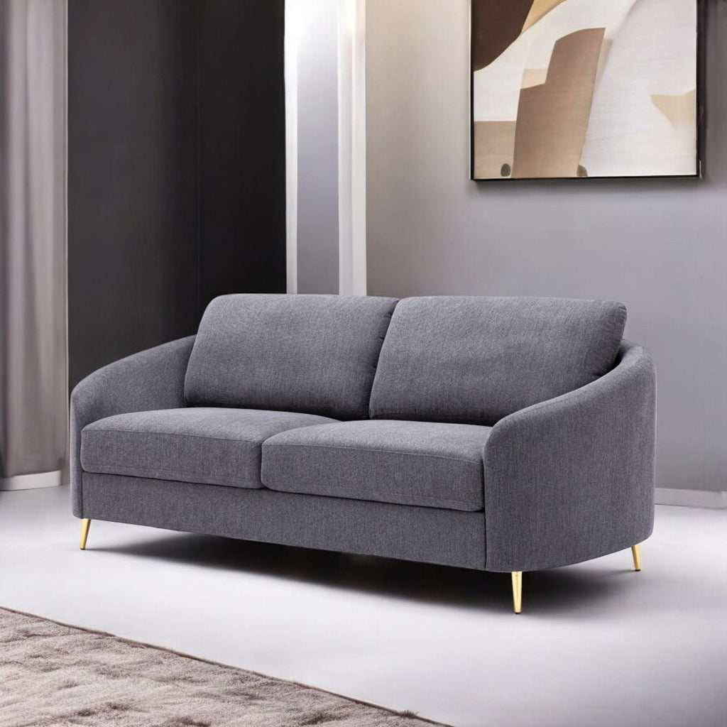 Sofa - Gray - Linen by Unique Piece Furniture