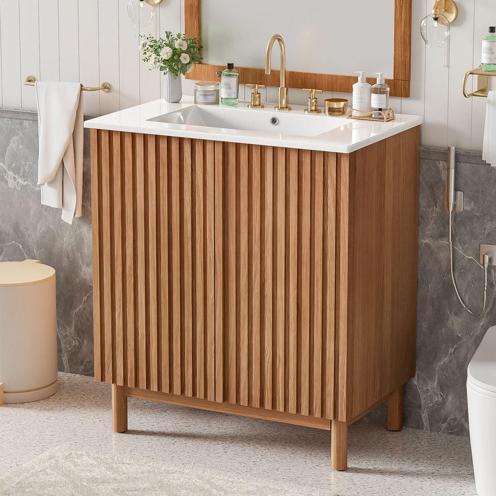 Traditional Bathroom Vanity With Ceramic Sink by Unique Piece Furniture