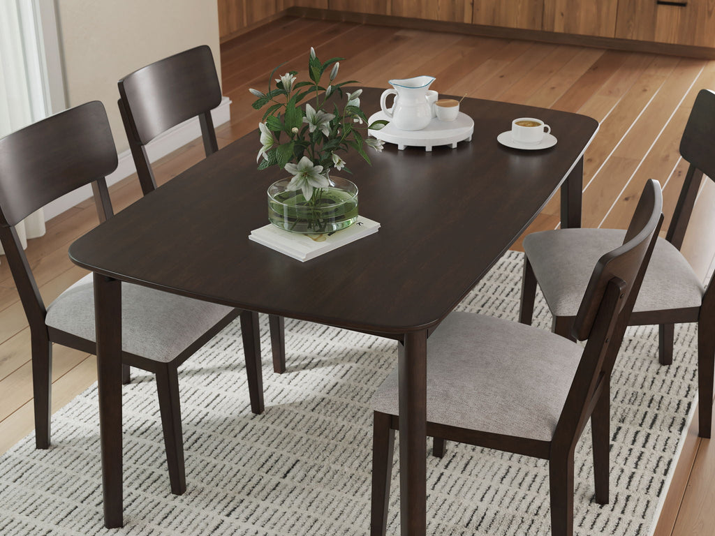 Shorbyn - Dining Room Table Set (Set of 5) - Merlot by Unique Piece Furniture